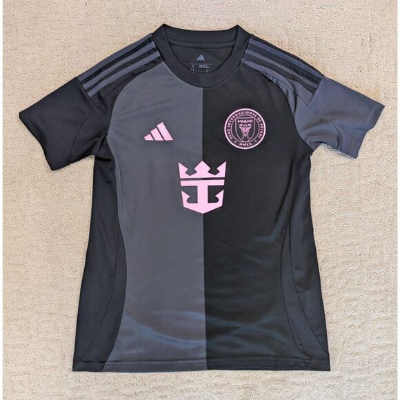 New 2025-26 Adidas Messi Away Jersey Size Small Black Pink Inter Miami CF - Picture 1 of 12
